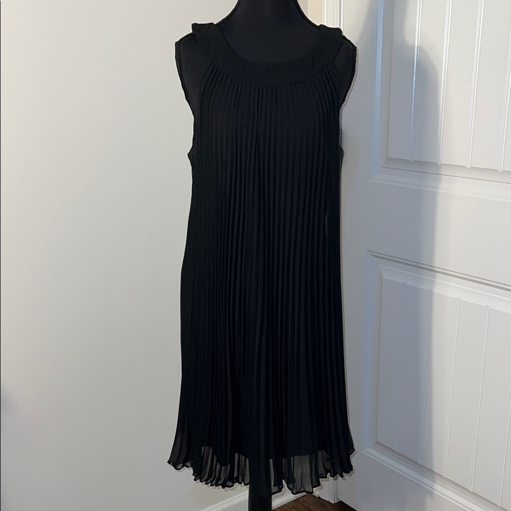 White House Black Market Black Sleeveless Midi Dress